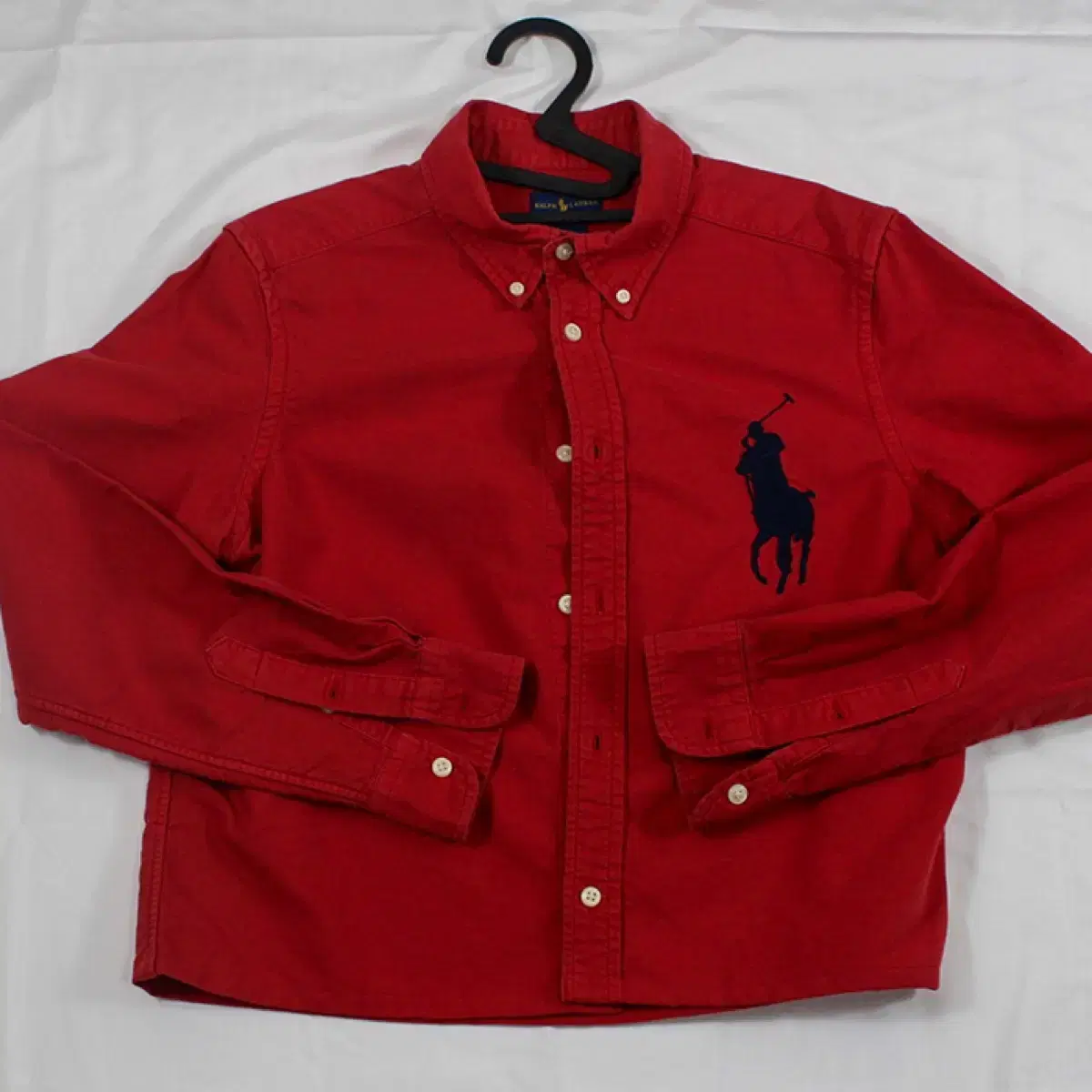 Polo custom red crop shirt